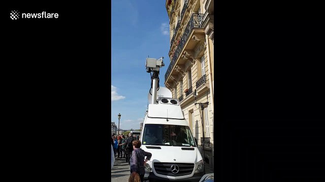 Cranes remove artifacts from burnt wreck of Notre Dame