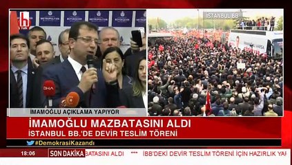 Tarihi gün! Ve Ekrem İmamoğlu mazbatayı aldı bu açıklamaları yaptı