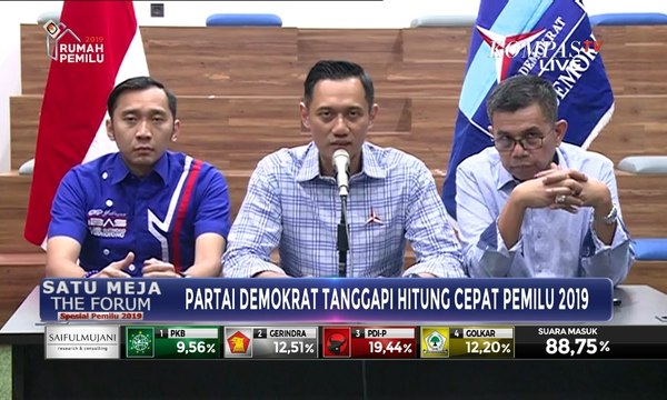 [FULL] Agus Harimurti Yudhoyono Tanggapi Proses dan Hitung Cepat Pemilu 2019