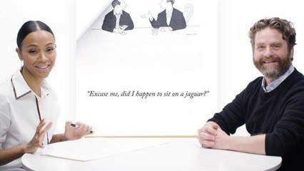 Zach Galifianakis and Zoe Saldana Enter The New Yorker Cartoon Caption Contest