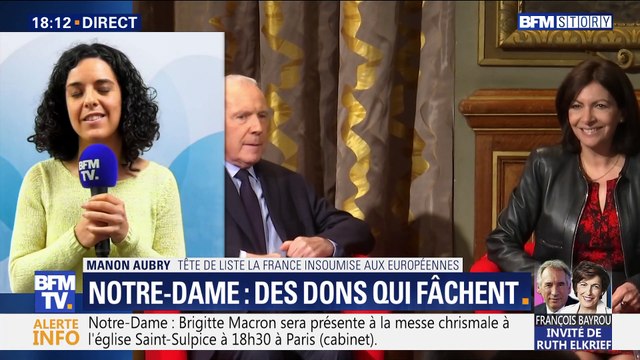 Manon Aubry: Tout argent est bienvenu pour reconstruire Notre-Dame, maintenant, il ne faut pas être dupe