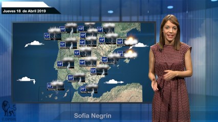 El pronóstico del tiempo para el jueves 18 de abril.