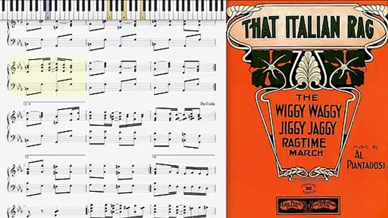 Italian Rag by Al Piantadosi (1910, Ragtime piano)