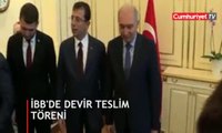 İstanbul Büyükşehir Belediyesi'nde devir teslim töreni