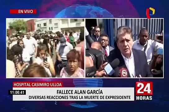 Del Solar: Mis condolencias a los familiares del expresidente Alan García