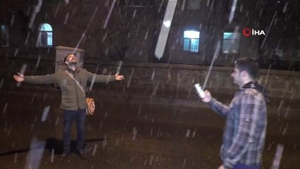 Ağrı'da Nisan Ayında Kar Yağışı