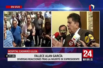 Alan García: se registraron incidentes en exteriores del hospital Casimiro Ulloa