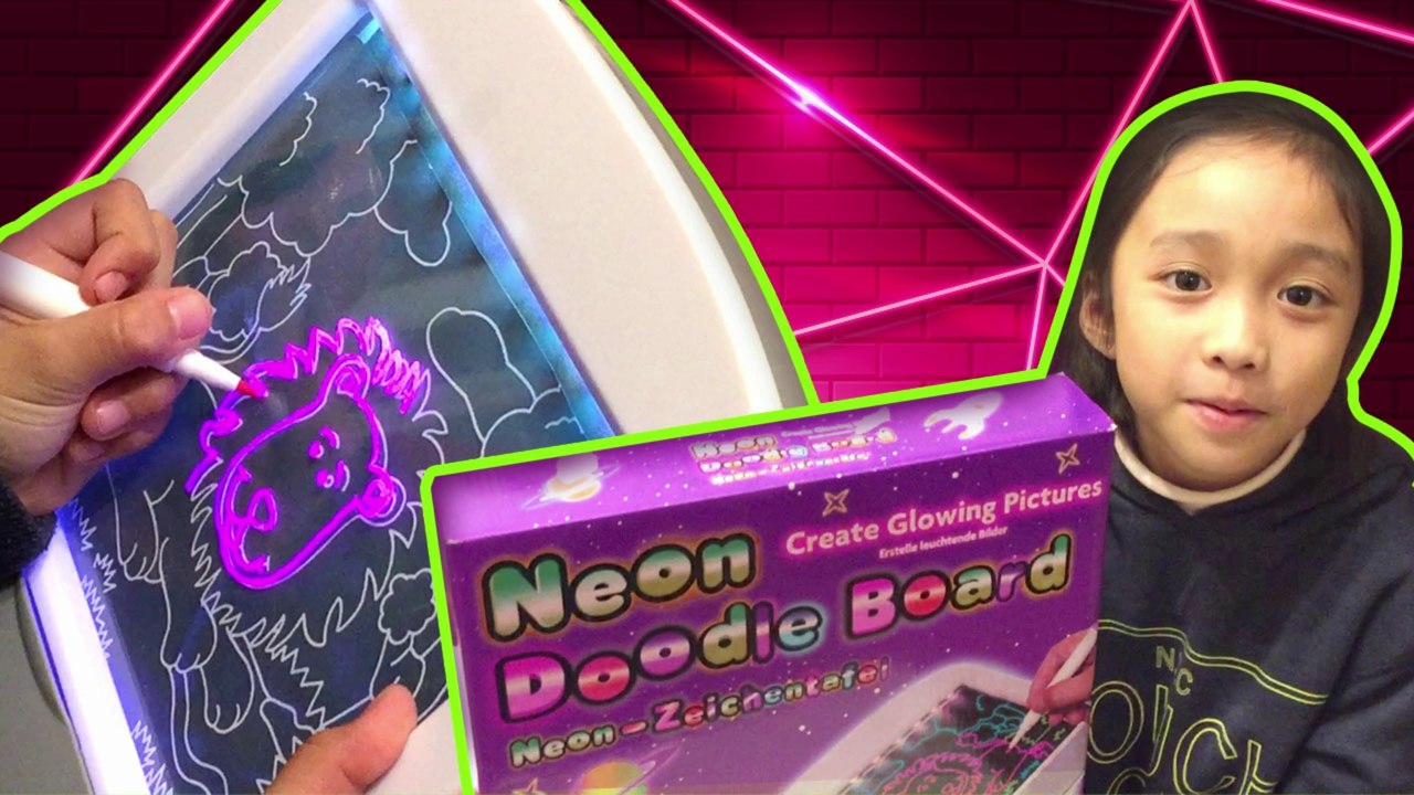 NEON GLOW DOODLE BOARD | GLOW IN THE DARK DRAWING BOARD | GLOWING ART BOARD