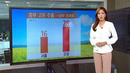[날씨] 중부 고온 주춤, 남부 초여름...오후·밤 미세먼지 ↑ / YTN