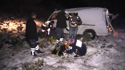 Erzincan'da Kamyonet Şarampole Devrildi: 3 Yaralı