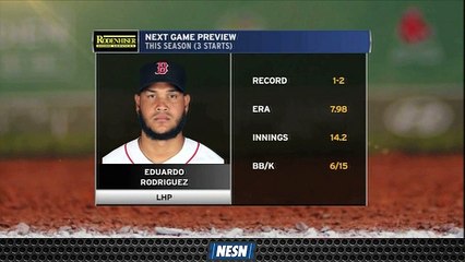 Eduardo Rodriguez To Get Ball In Series Opener Vs. Rays