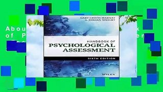 About For Books  Handbook of Psychological Assessment  Best Sellers Rank : #5
