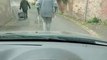 Driver Incensed by Slow Pedestrian