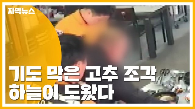 [자막뉴스] 고추 조각에 기도 막힌 남성...하늘이 도왔다 / YTN