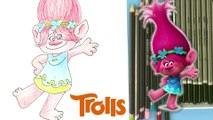 How To Draw Princess Poppy From Trolls fll mvie 2016 | DIY Drawing Kids Craft Ideas  Crafty Kids