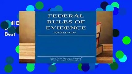 Full E-book  Federal Rules of Evidence; 2019 Edition: With Internal Cross-References  Best