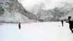 Frozen Attabad Lake in Hunza Valley Pakistan