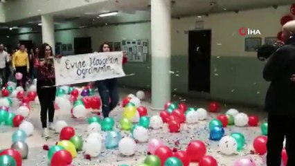 Kanseri yendi öğrencileri sevgi gösterileriyle karşıladı