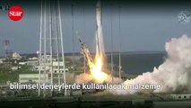 Astronotlara 3 buçuk ton kargo taşıyan uzay aracı fırlatıldı