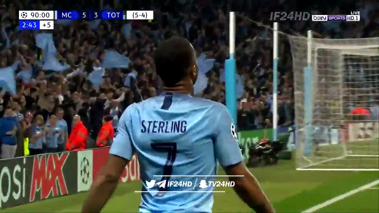 Revivez le 5eme but de  City avec la joie de Sterling, Guardiola ... avant que la VAR décide de refuser le but pour hors jeu. L'ascenseur émotionnel !