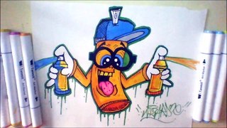 HOW TO DRAW A SPRAY CAN -  FUNNY CARTOON FOR KIDS
