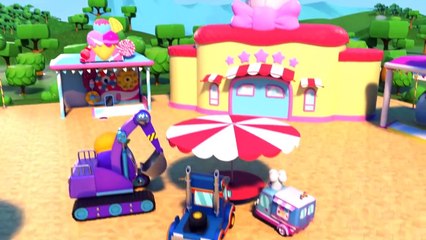 Camión de videos para niños - el DÍA de LA MUJER : las COOKIES ladrón se alejaba rápidamente - Super Camión en Coche de la Ciudad !