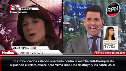 Impresionante exposición de Vilma Ripoll en Marcha anti presupuesto