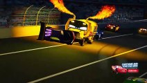 CARS 3 MISS FRITTER NASCAR DEMOLITION DERBY LIGHTNING MCQUEEN JACKSON STORM CRUZ RAMIREZ AND OTHERS