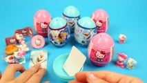 Animation - Opening Surprise Eggs - Frozen Elsa Anna - Hello Kitty - Funny Toys Video For Kids
