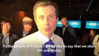 Pete Buttigieg Speaks On Notre Dame Cathedral Fire In French- We Share The Pain