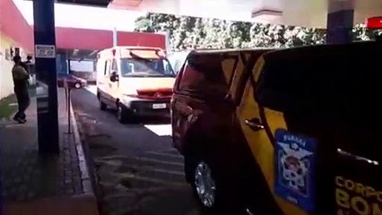 Homem eletrocutado é levado para o Hospital Universitário