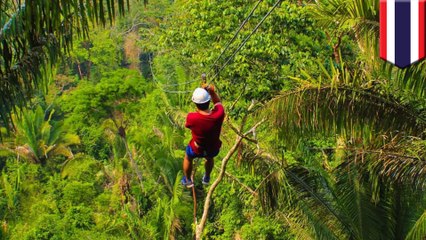 Man plunges 4 stories after zip line breaks in Thailand