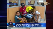 Tres presuntos microtraficantes capturados en el suroeste de Guayaquil