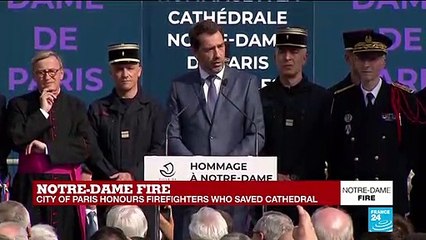 "They went beyond the call of duty," says Castaner about Notre Dame firefighters
