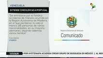 Venezuela extiende condolencias a Portugal por trágico accidente vial