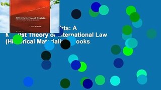 Between Equal Rights: A Marxist Theory of International Law (Historical Materialism Books