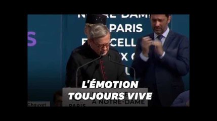 Le recteur de Notre-Dame au bord des larmes lors de l&#39;hommage aux sauveteurs de la cathédrale