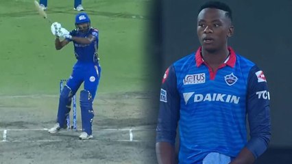 IPL 2019: Hardik Pandya copies MS Dhoni's Helicopter shot against Kagiso Rabada |वनइंडिया हिंदी