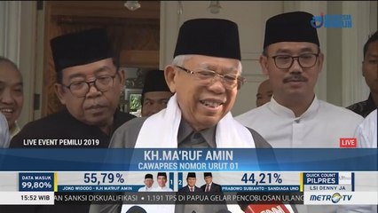 Kiai Ma'ruf Berharap Hasil <i>Real Count</i> Sama dengan <i>Quick Count</i>