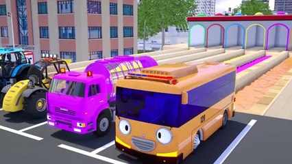 Great conveyor of exciting city cars when painted | educational video