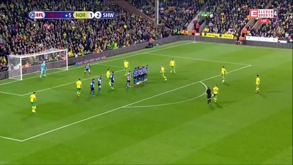 Norwich City [2]-2 Sheffield Wednesday - Mario Vrančić  fantastic 97th minute free kick goal