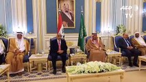 رئيس الوزراء العراقي يلتقي الملك سلمان بن عبد العزيز وولي العهد السعودي محمد بن سلمان في الرياض