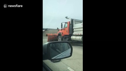 Flooding in North Dakota continues as road turns into a 'sea'