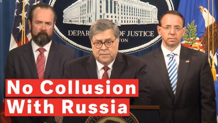 Télécharger la video: Barr On Mueller Report Findings: No Collusion With Russia, No Obstruction Of Justice For Trump