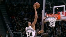 Giannis towers over Maker and finishes with huge slam