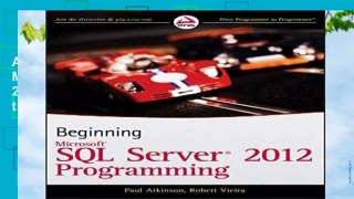 About For Books  Beginning Microsoft SQL Server 2012 Programming (Programmer to Programmer)