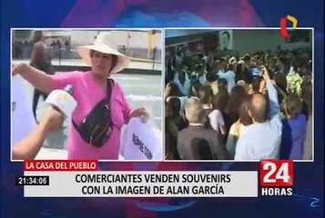 En las afueras de 'La Casa del Pueblo' se incrementa venta de souvenirs con imagen de Alan García