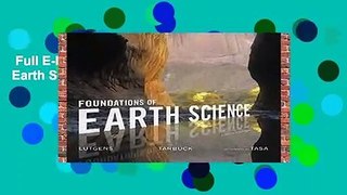 Full E-book  Foundations of Earth Science Complete