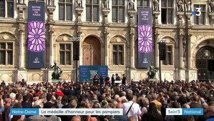Notre-Dame : la médaille d'honneur pour les pompiers