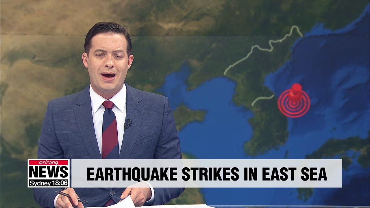 M4.3 earthquake occurs in waters 54km northeast of Donghae in Gangwon-do Province